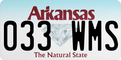 AR license plate 033WMS