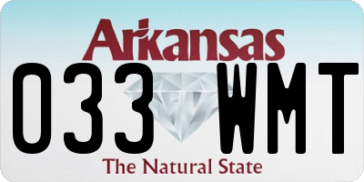 AR license plate 033WMT