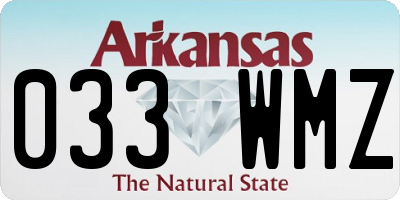 AR license plate 033WMZ