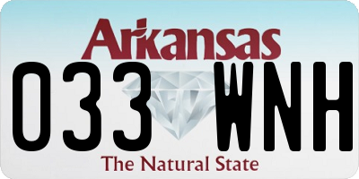 AR license plate 033WNH