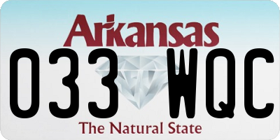 AR license plate 033WQC