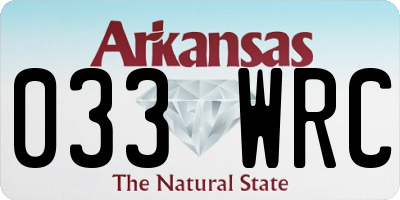 AR license plate 033WRC