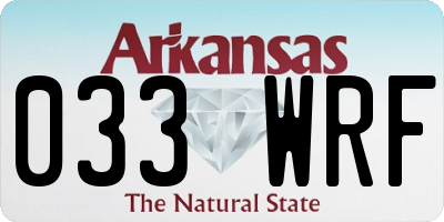 AR license plate 033WRF