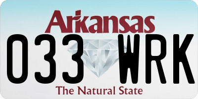 AR license plate 033WRK