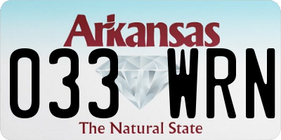 AR license plate 033WRN