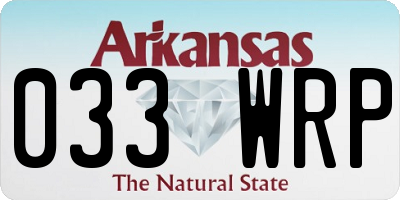 AR license plate 033WRP
