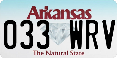AR license plate 033WRV