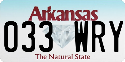 AR license plate 033WRY