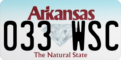 AR license plate 033WSC