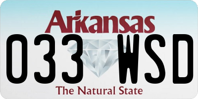 AR license plate 033WSD