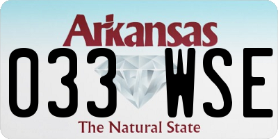 AR license plate 033WSE
