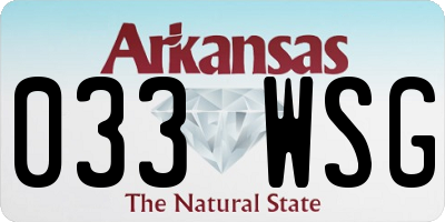 AR license plate 033WSG