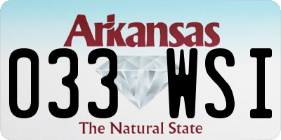 AR license plate 033WSI