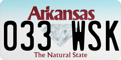 AR license plate 033WSK