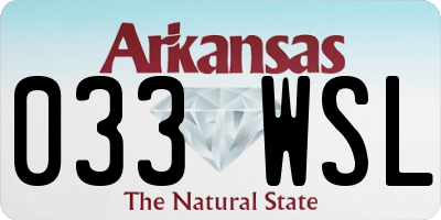 AR license plate 033WSL