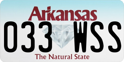 AR license plate 033WSS