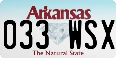 AR license plate 033WSX