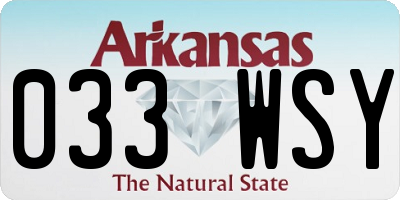 AR license plate 033WSY