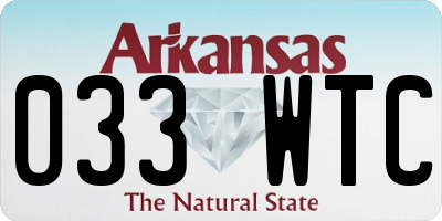 AR license plate 033WTC