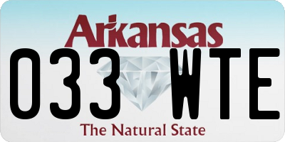 AR license plate 033WTE