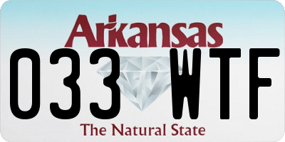 AR license plate 033WTF