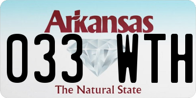 AR license plate 033WTH