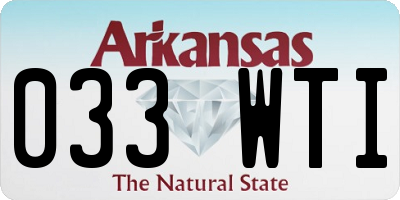 AR license plate 033WTI