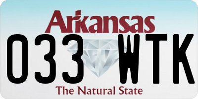 AR license plate 033WTK