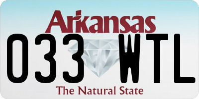 AR license plate 033WTL