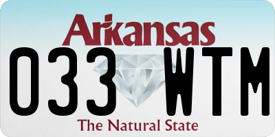 AR license plate 033WTM