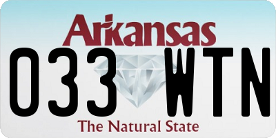 AR license plate 033WTN