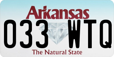 AR license plate 033WTQ