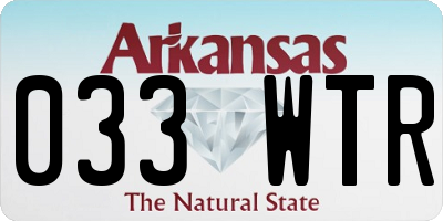AR license plate 033WTR