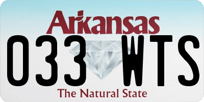 AR license plate 033WTS