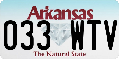 AR license plate 033WTV