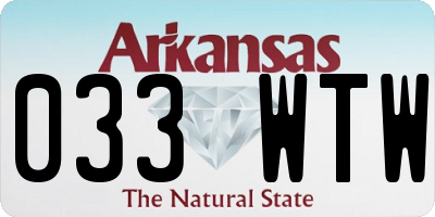 AR license plate 033WTW