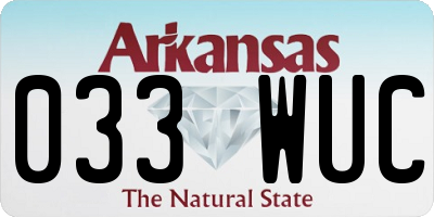 AR license plate 033WUC