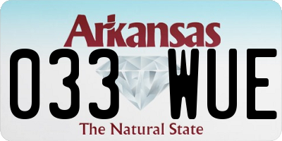 AR license plate 033WUE