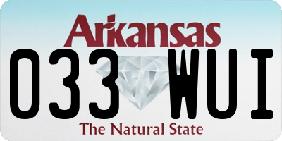 AR license plate 033WUI