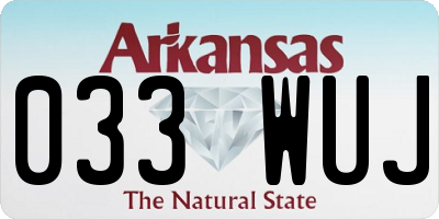 AR license plate 033WUJ