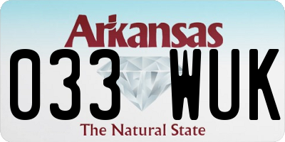 AR license plate 033WUK