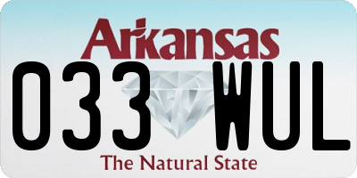AR license plate 033WUL