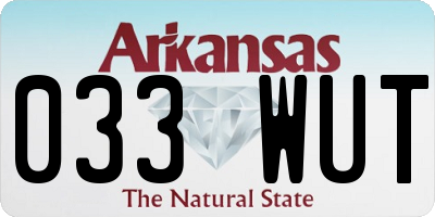 AR license plate 033WUT