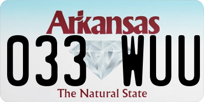 AR license plate 033WUU