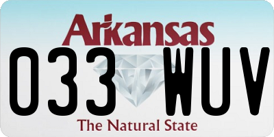 AR license plate 033WUV