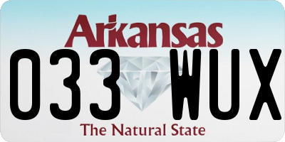 AR license plate 033WUX