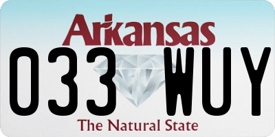 AR license plate 033WUY