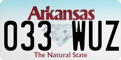 AR license plate 033WUZ
