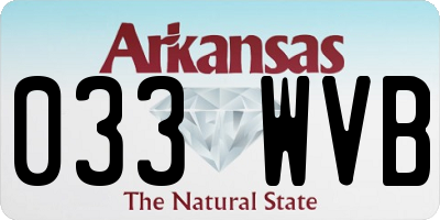 AR license plate 033WVB