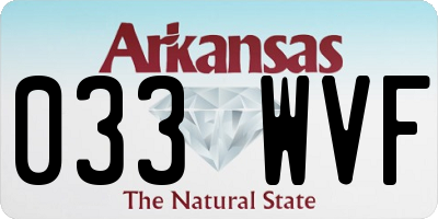 AR license plate 033WVF